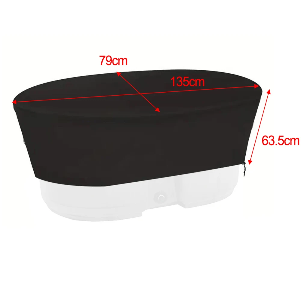 Oval Stock Tank Cover Waterproof Heavy Duty 210D Oxford Fabric Water Trough Cover with Elastic Bottom for Outdoor