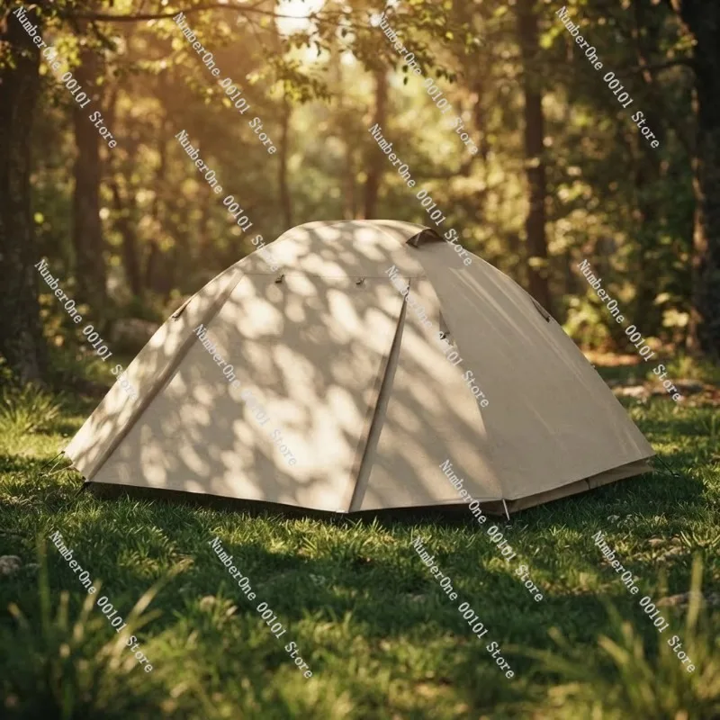 Trekking Camping Tent Double-Layer 3000mm Waterproof Lightweight Aluminum Alloy Poles Double-Person Four Seasons Camping Tent