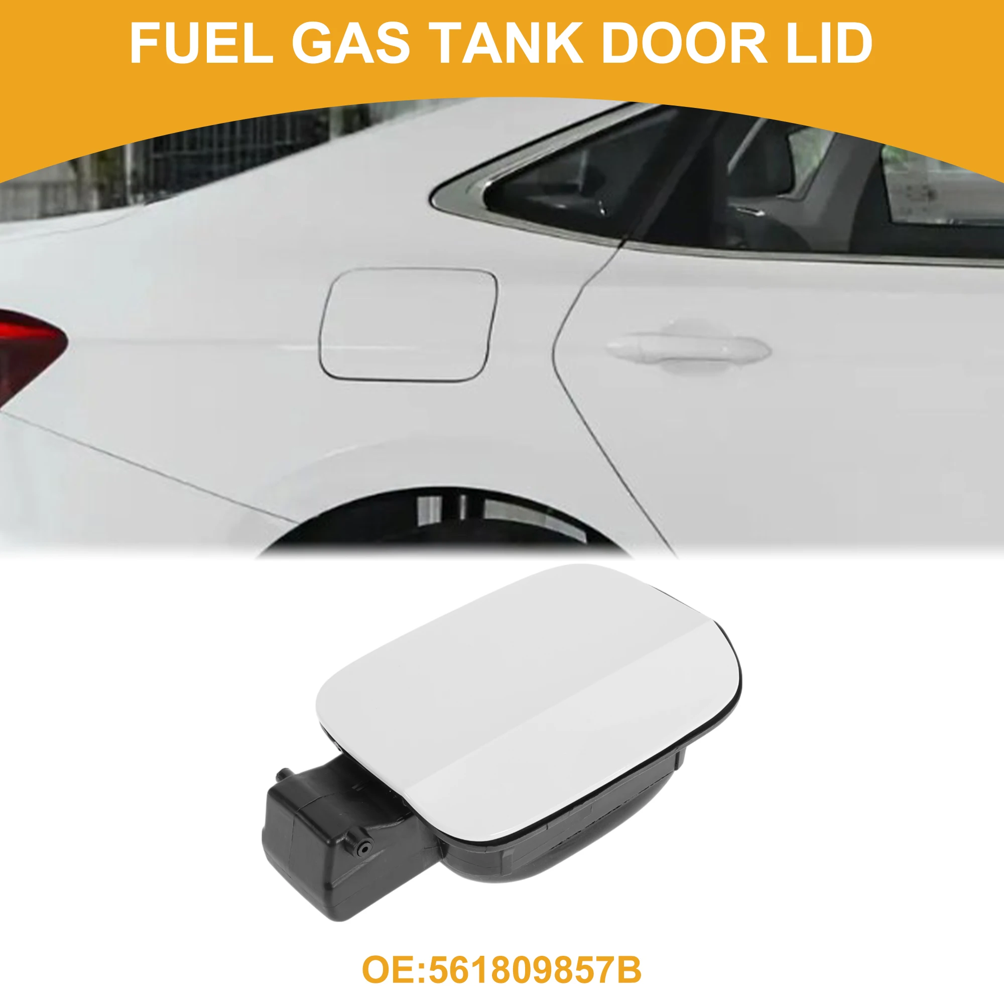 

UXCELL Fuel Tank Door Cap for Volkswagen Passat 11-18 Fuel Filler Flap Cover White