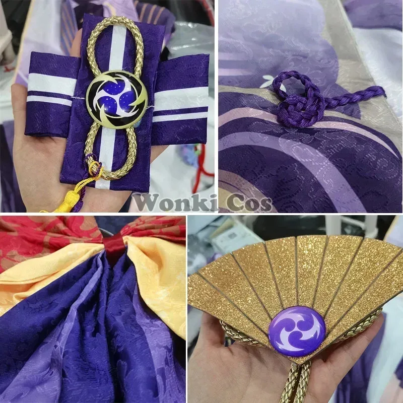 Kostum Cosplay Raiden Shogun Baru 2025 Wig Permainan Impact Baal Shougun Cosplay Set Lengkap Kostum Karnaval ★ ★ ★ ★