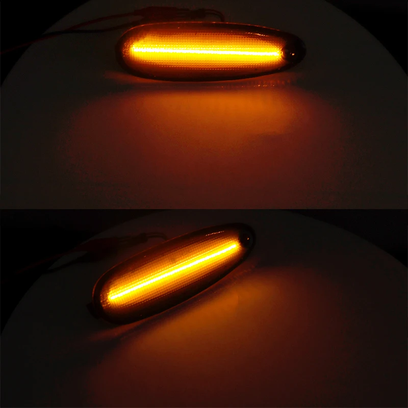 Car Amber/Red Full LED Side Marker Light Assembly For 1996-1999 Ford Taurus & Mercury Sable ,Replace OEM Sidemarker Lamps