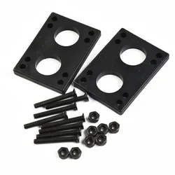 16Pcs 10mm Gasket Riser Pads +40mm Bolts For Skateboard Longboard Double Rocker Rubber Pads Metal Bolts 1Set 8 Screws 2 Spacers