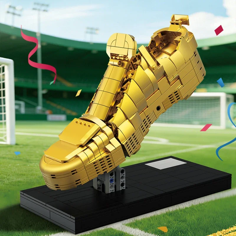 

MOC Football Match Champion Trophy Golden Boot Building Block Sports Model Desktop Decoration Construction Toy Educational Gifts