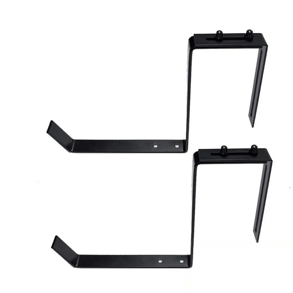 

Регулируемый кронштейн для цветочного горшка из черного железа для балкона, установка без сверления, устойчивая к атмосферным воздействиям, прочная опора для горшков для растений