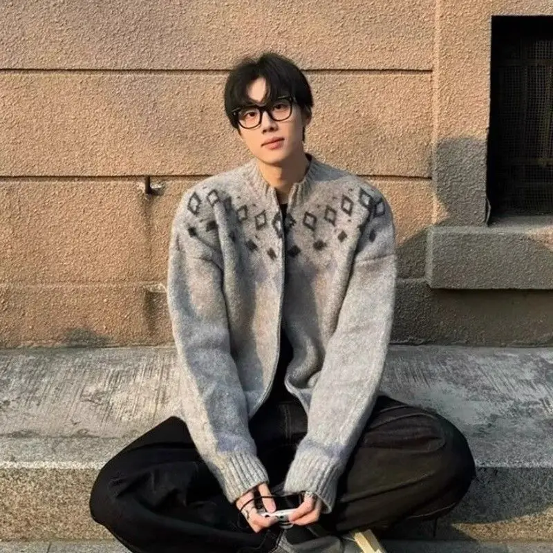 

Ay Вязаный открытый кардиган Свободный повседневный свитер осень-зима Jaet Мягкий полиэстер Длинная застежка-молния Америка...