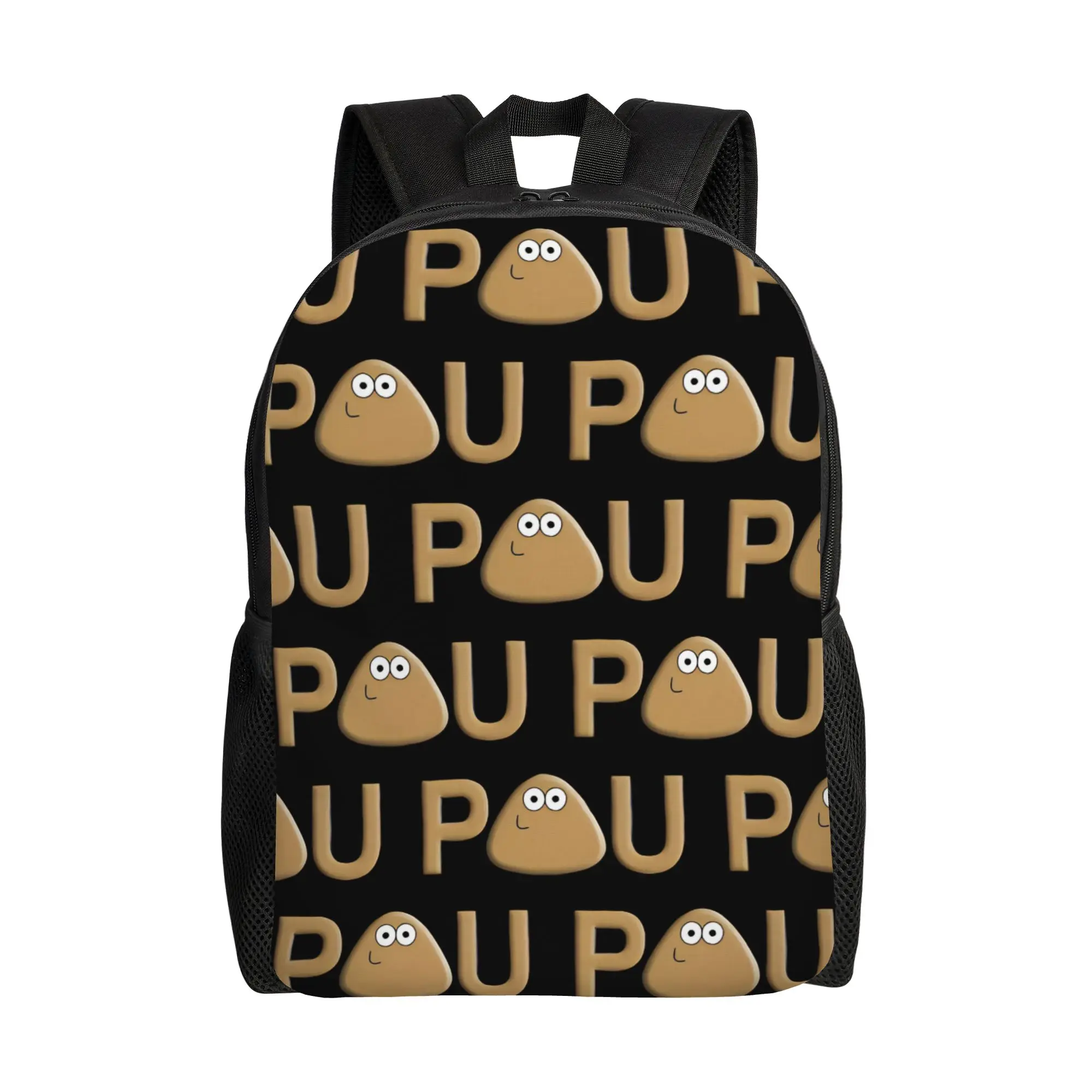 

My Pet Alien Pou Cool Backpack with Pocket Student Work Game Cartoon Daypack for Men Women College Shoulder Bag