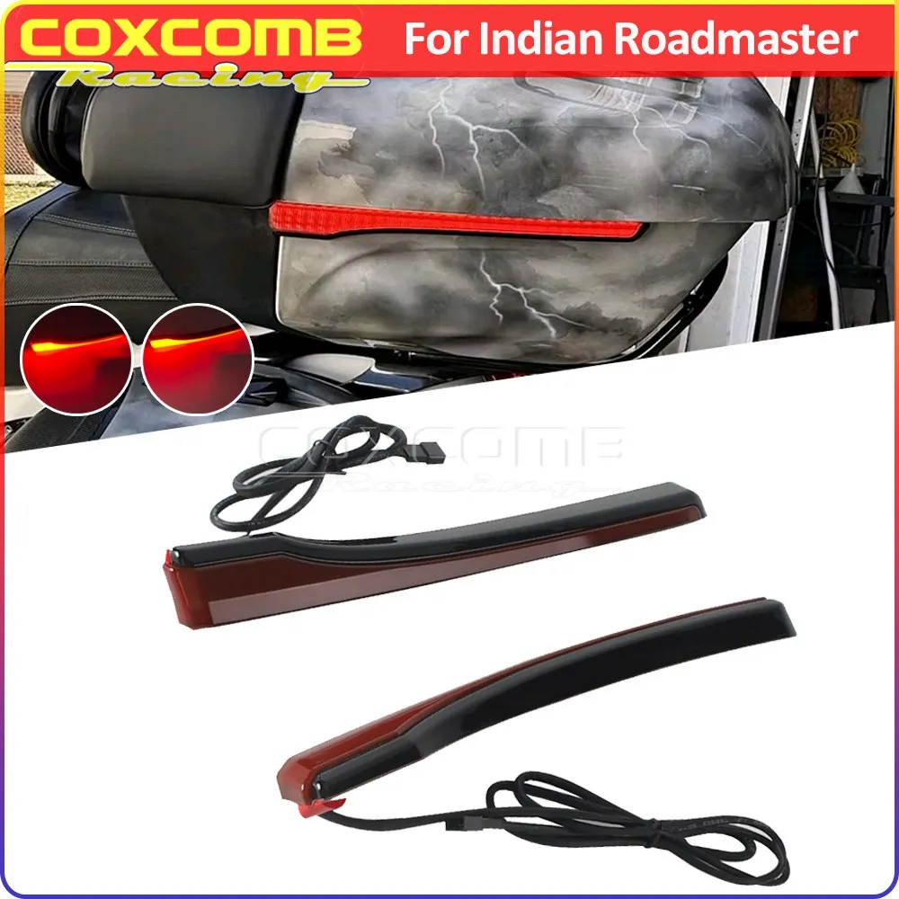 For Indian Roadmaster Limited w/ Audio Package Motorcycle Rear Trunk Tour Trunk Pack Side Turn Signal Lamp LED Brake Blinker