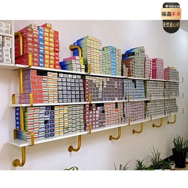 Cabinet for towels in barber shop, product display rack in the beauty salon on the wall, wall cabinet hair salon, hai