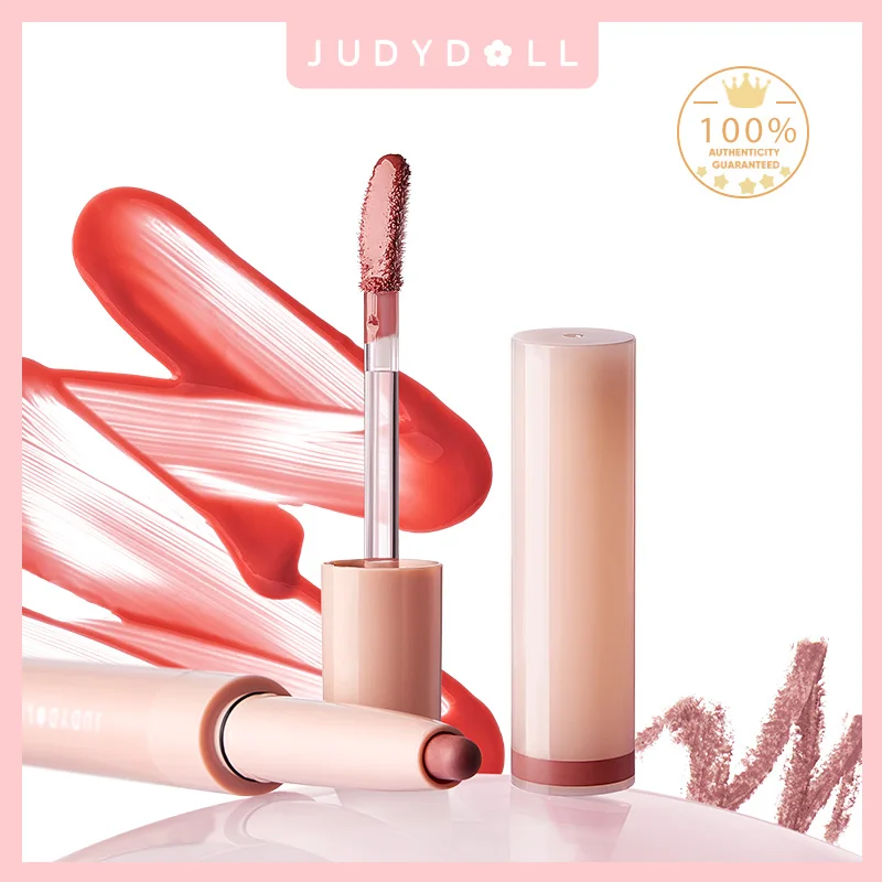 

Judydoll Dual-End Lip Gloss & Lip Liner, 2-in-1, Mirror Shine, Hydrating, Long-Lasting, Non-Sticky, Defined Lips, Glossy Finish