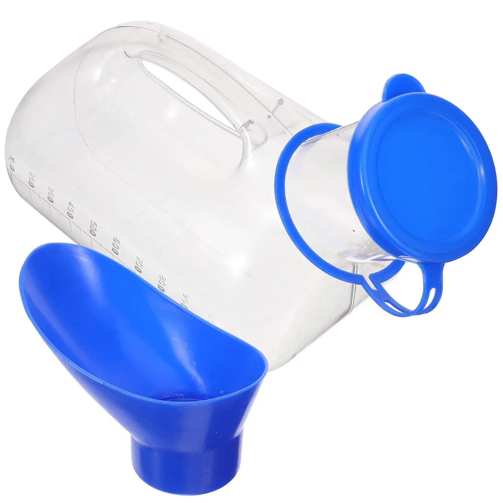 

PVC Urinal 1000ml Large Capacity Durable Sturdy Design for Elderly Men Women Portable Reusable Healthy Safe Bathroom Aid