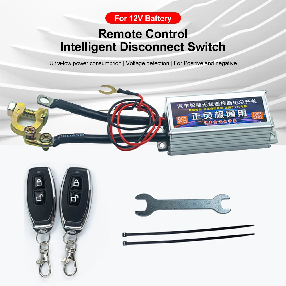 Car Battery Disconnect Switch 500A 12V Isolator Main Switch Universal With Wireless Remote Control Leak Proof Main Power Switch