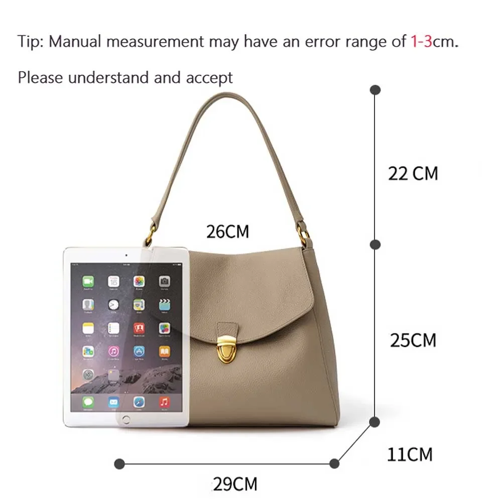 Luxury Women's Bag Natural Leather Women's Bag Large Underarm Casual Handbag Crossbody Bag One Shoulder Handbag Wallet