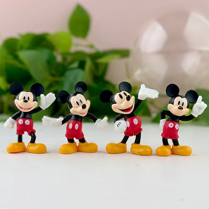 

Mickey Mouse Classic Cartoon Character PVC Collectible Figurines 4Pcs Model Statue Decoration Gift for Children Anime Fan