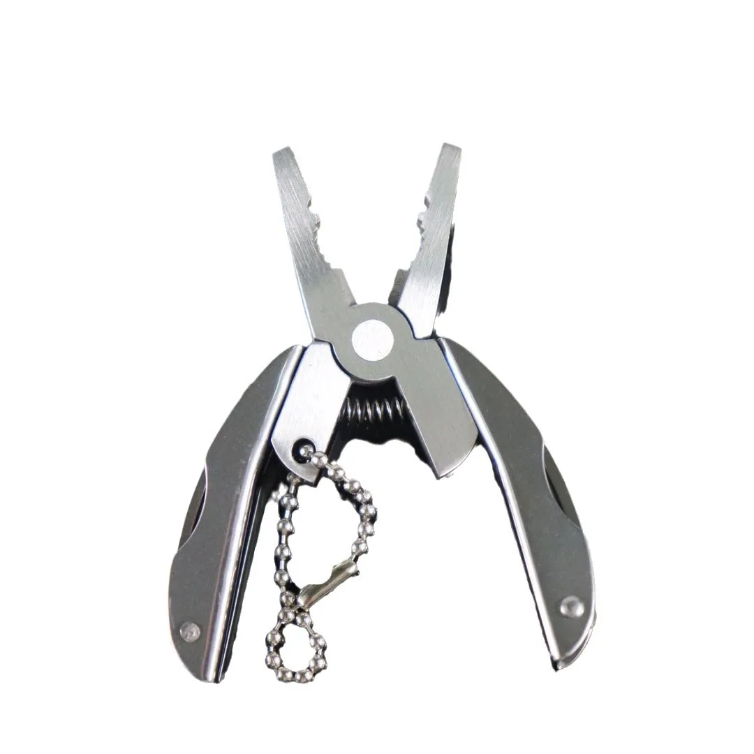 

Stainless Steel Multifunctional Knife Outdoor Mini Folding Muilti-functional Plier Clamp Keychain Outdoor Hiking Tool Pocket