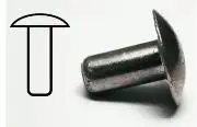 

1/4" x 1/2" 2117-T4 Hard Aluminum Solid Buck Rivets, Brazier Head Rivets, 2lb Pack 444 Pcs