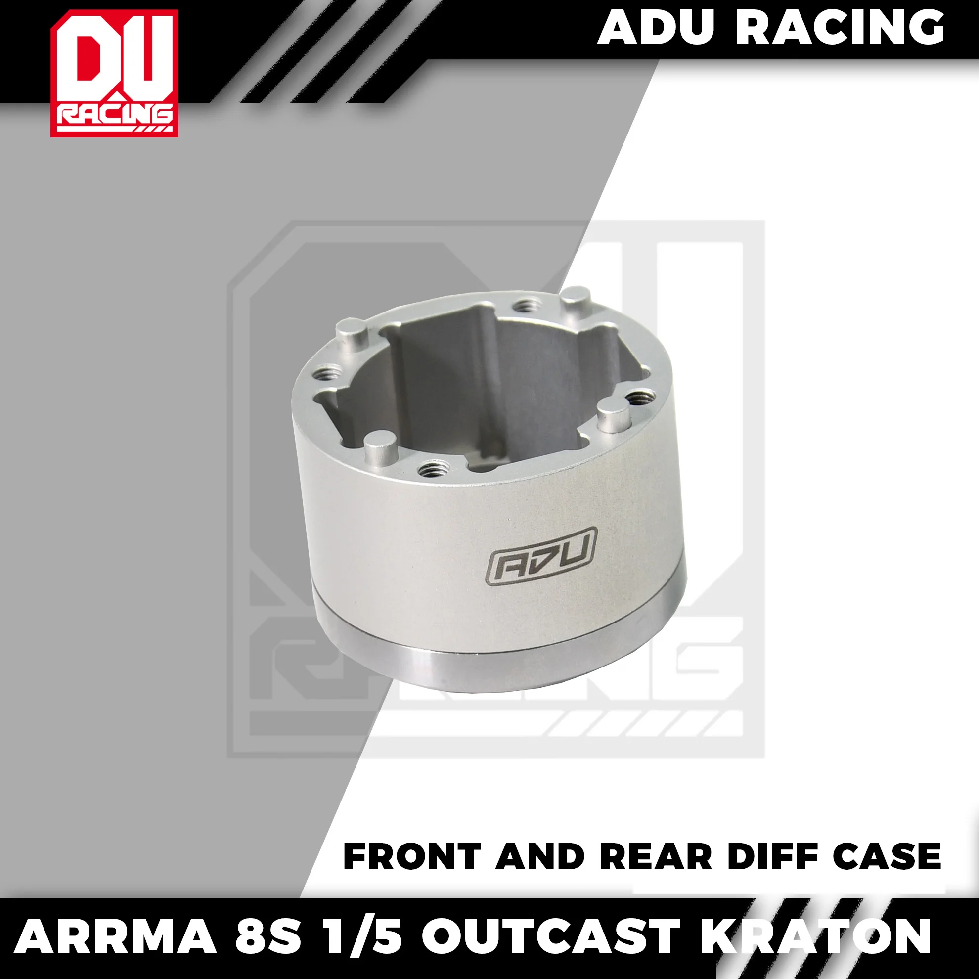 ADU RACING Arrma 1/5 8s Outcast Kraton 7075-T6 METAL DIFF CASE SET ARA310915