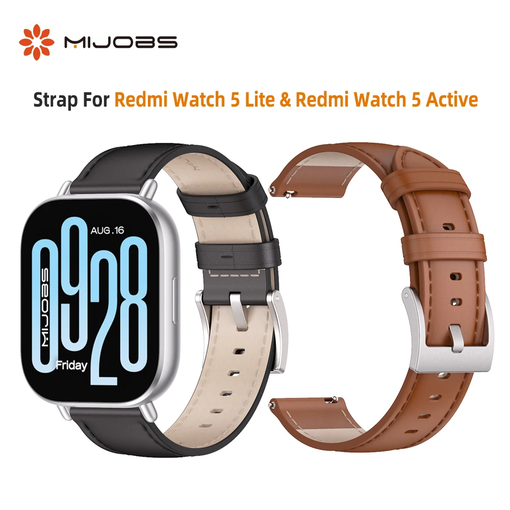 

Leather Strap For Redmi Watch 5 Lite Stainless Steel Watchband For Xiaomi Redmi Watch 5 Active Wristband Smartwatch Accessories