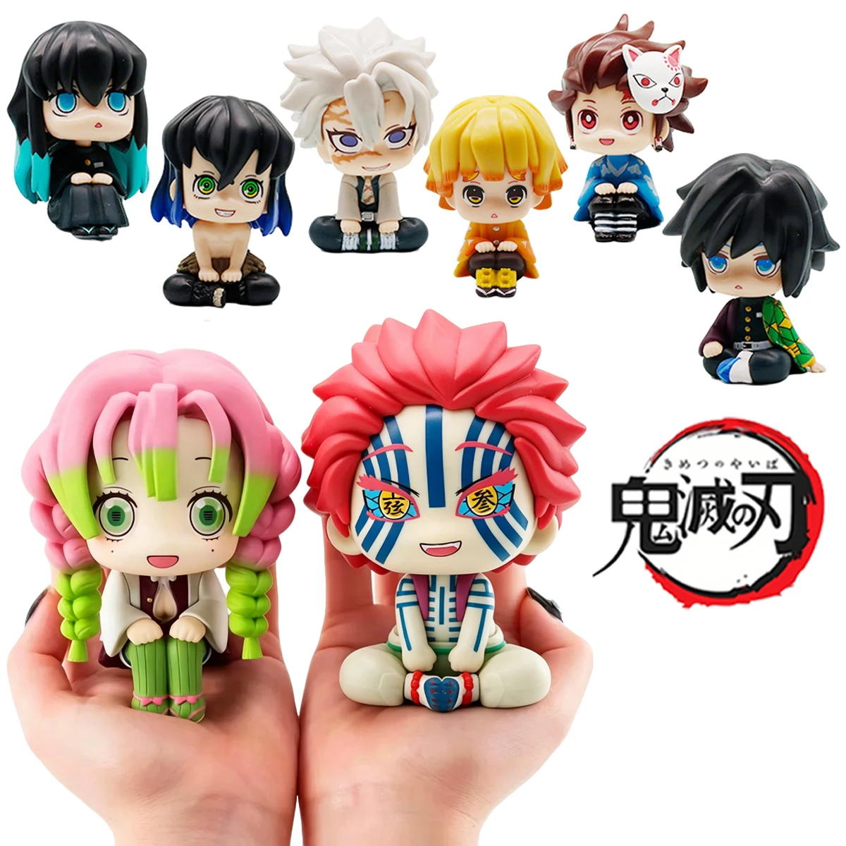 Anime Demon Slayer Kamado Tanjirou Kamado Nezuko LOOK UP Actionfigur Modell-Spielzeugserie Puppe Kindergeburtstagsgeschenk Spielzeug