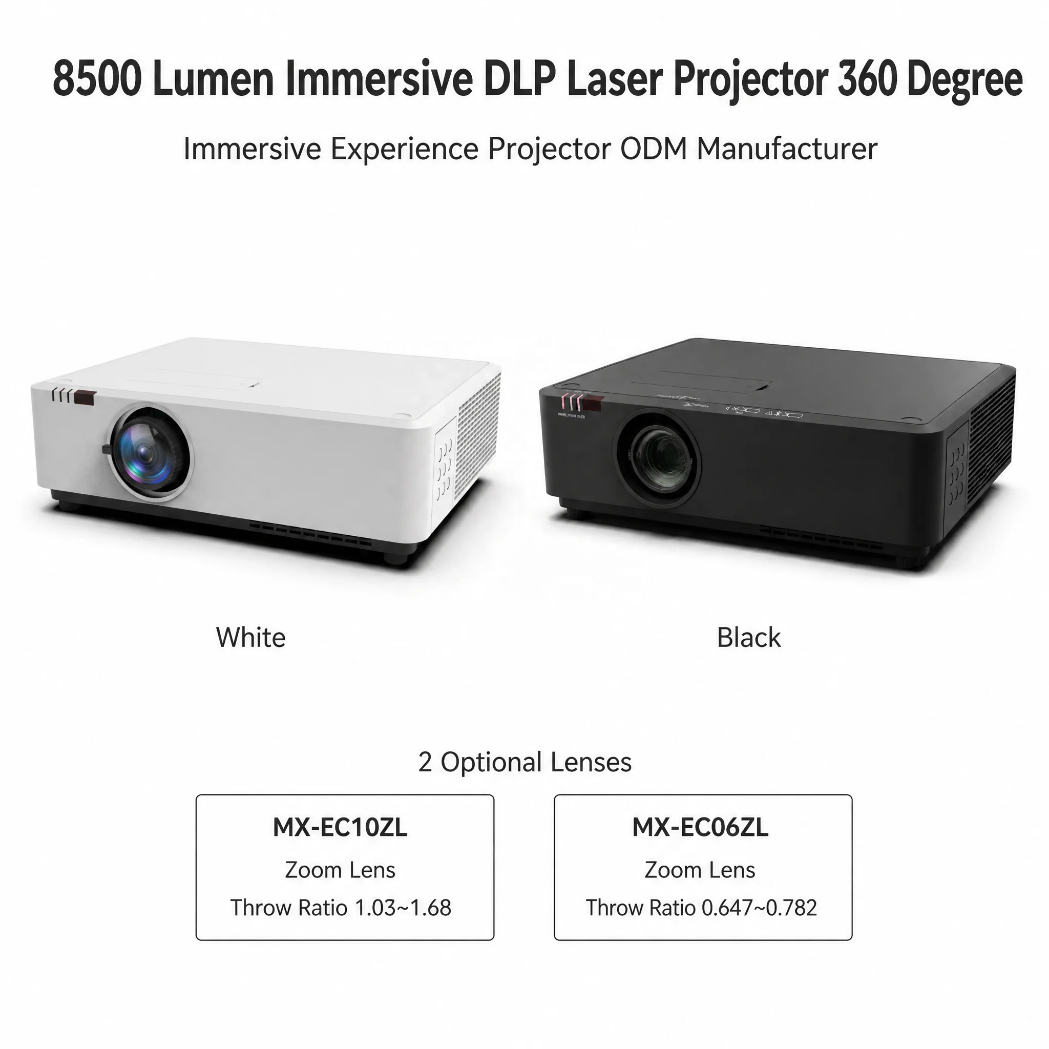 High Brightness 8500 Lumens WUXGA DLP Laser Projector for Large Exhibition Hall 3D Mapping and Outdoor Event