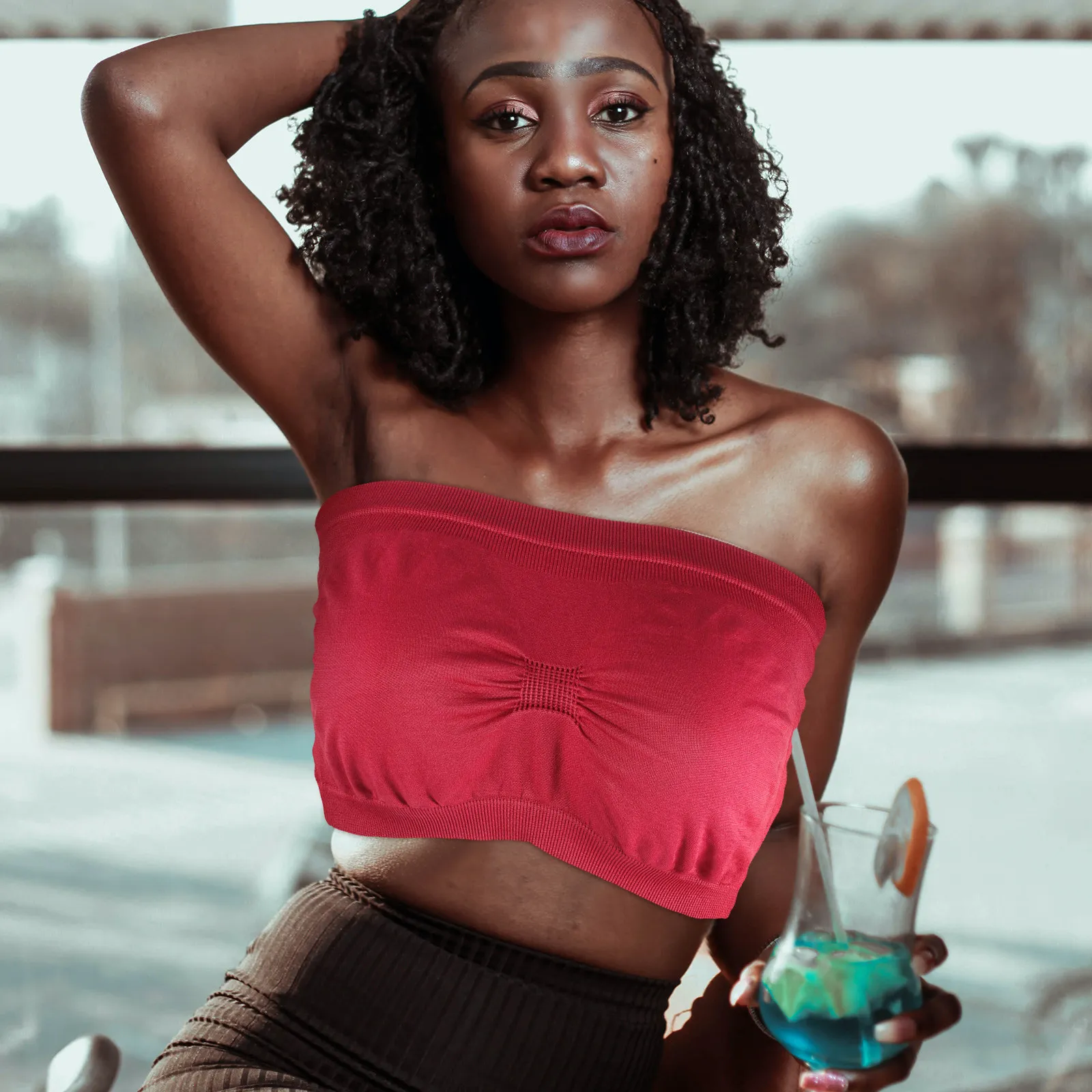 

2 шт. женских бесшовных топов-бандо без бретелек из дышащего нейлона, удобные спортивные бюстгальтеры-бандо, эластичное нижнее белье для бега