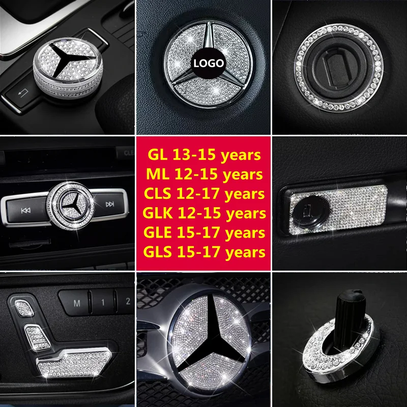 Garniture de sortie de volant pour Mercedes Benz, garniture intérieure en diamant, accessoires