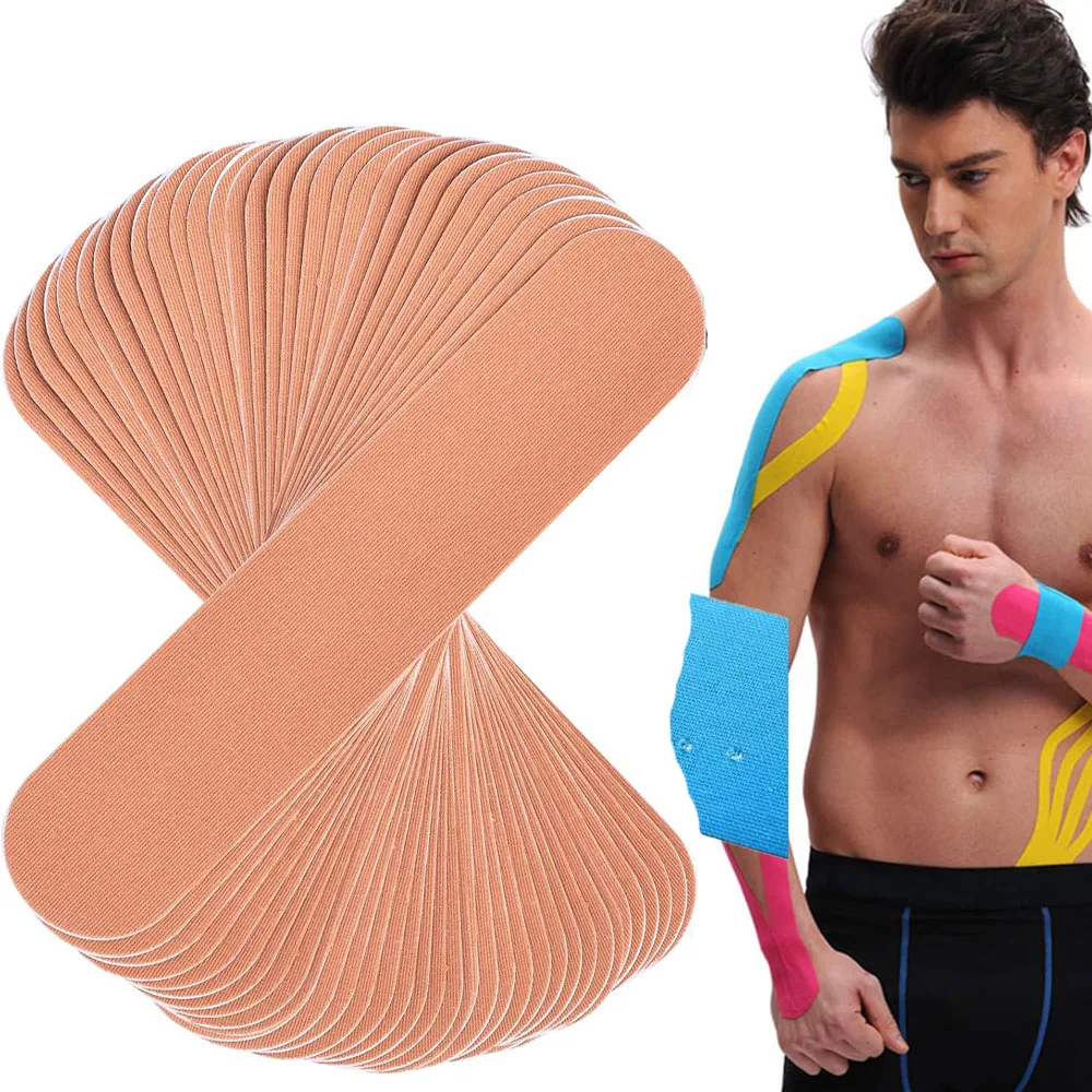 Vorgeschnittene Kinesiologie-Tape-Streifen 10/20 Stück, Elastisches Kinetisches Sporttape, Muskelunterstützungstape für Knie-Training & Fitness – Detail 1