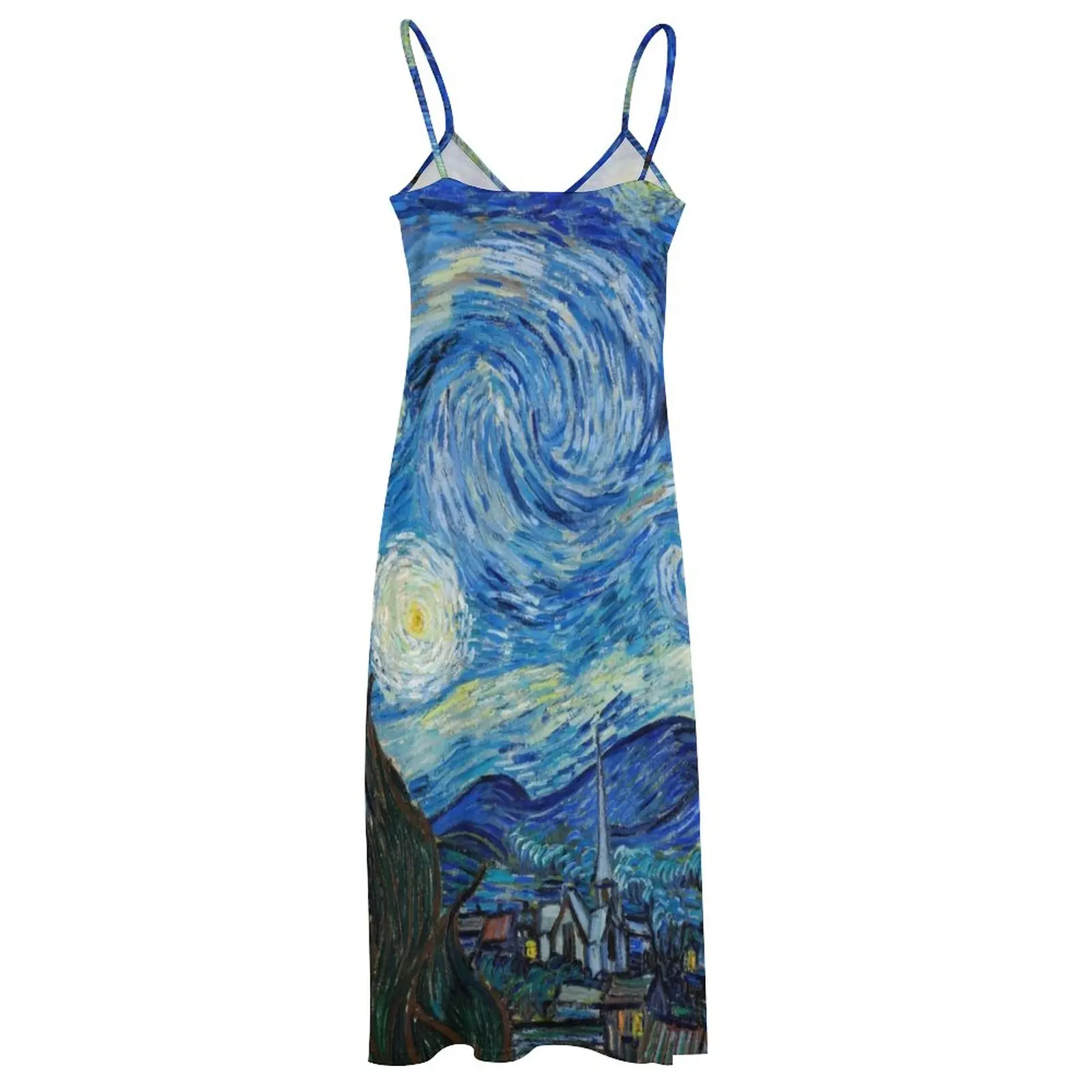 1889-vincent van gogh-die sternen klare Night-73x92 ärmellose Kleid Kleid Frauen eleganten Luxus