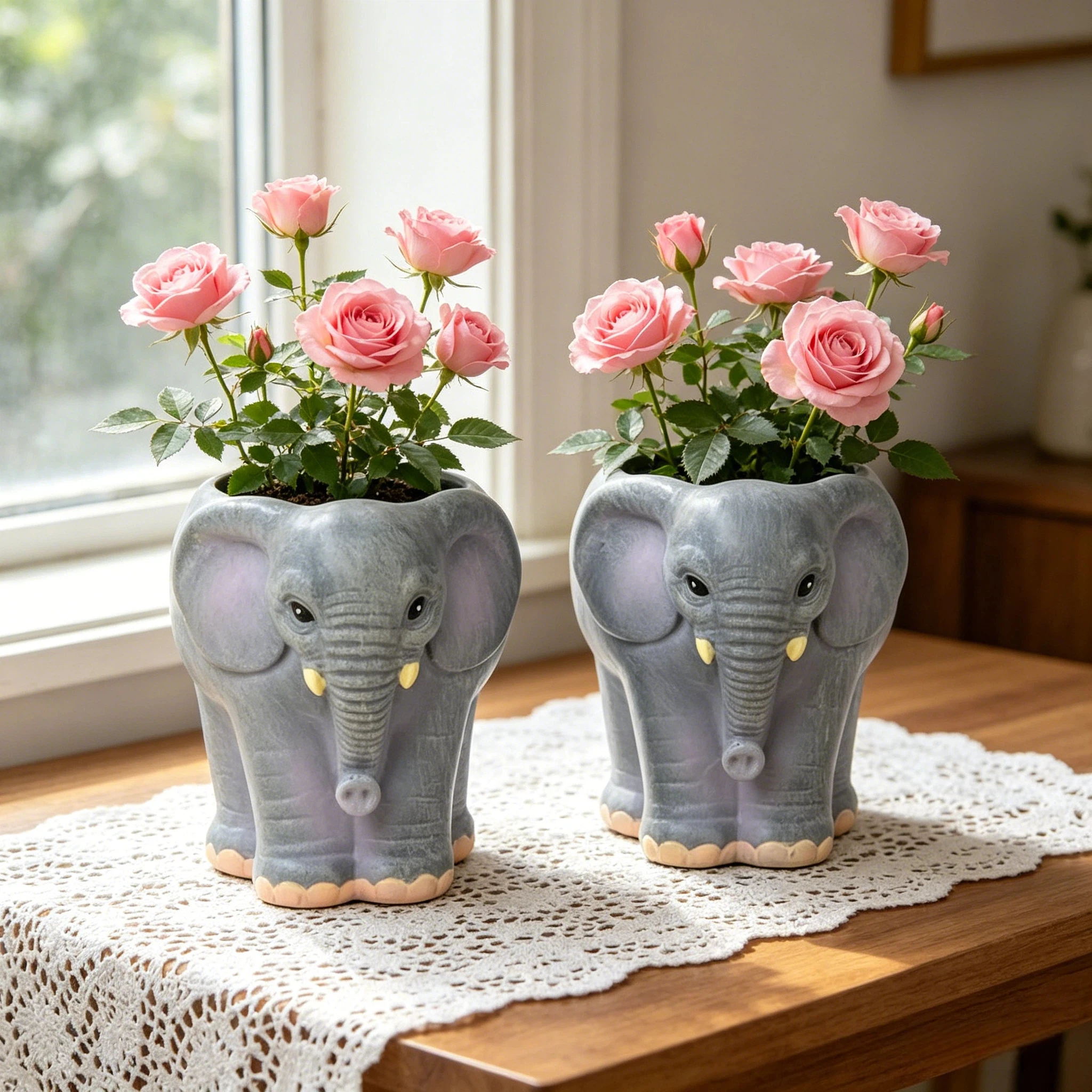 1Pc, Soft and Cute Elephant-Sh - Desk Setup With Plants ulasan dan harga