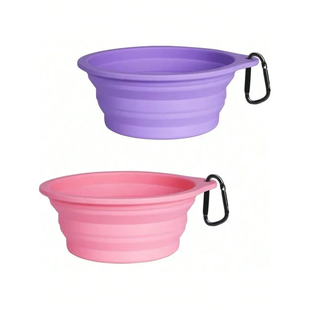 

Dog Supplies Dogs Accessories Silicone Collapsible Dog Bowls, Dishwasher Safe, Portable Foldable Expandable Travel Bowl, Food Wa