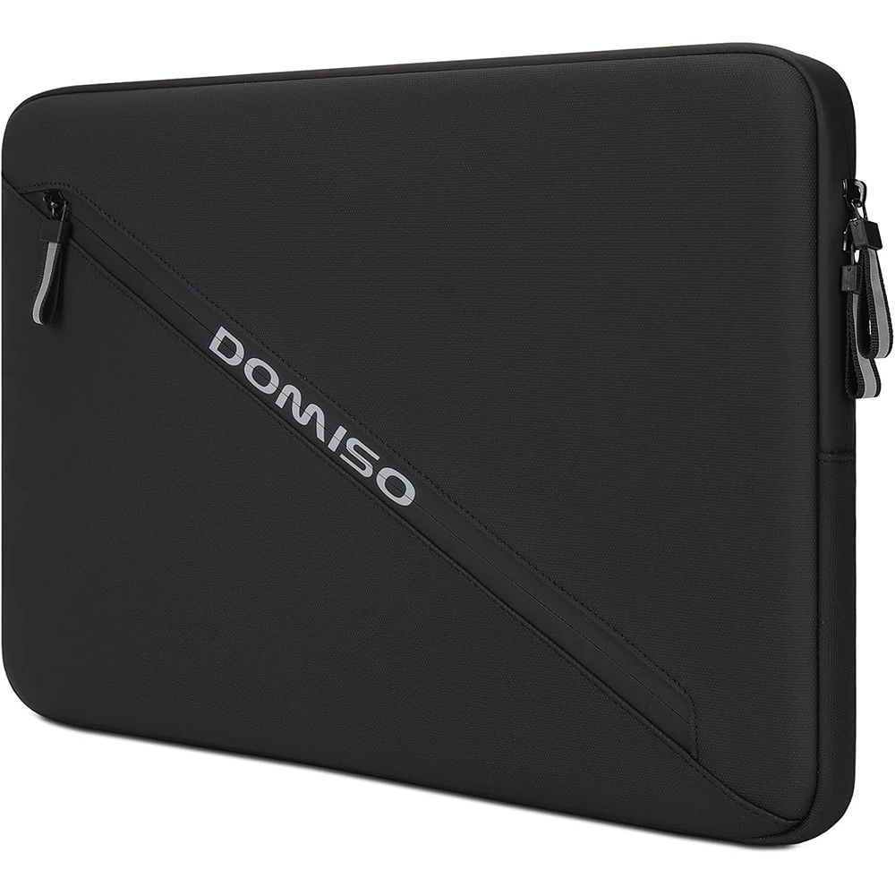 DOMISO 15.6 17 inch Laptop Sleeve Bag Shockproof Protective Carrying Case Water-Resistant Printed Letter Handbag