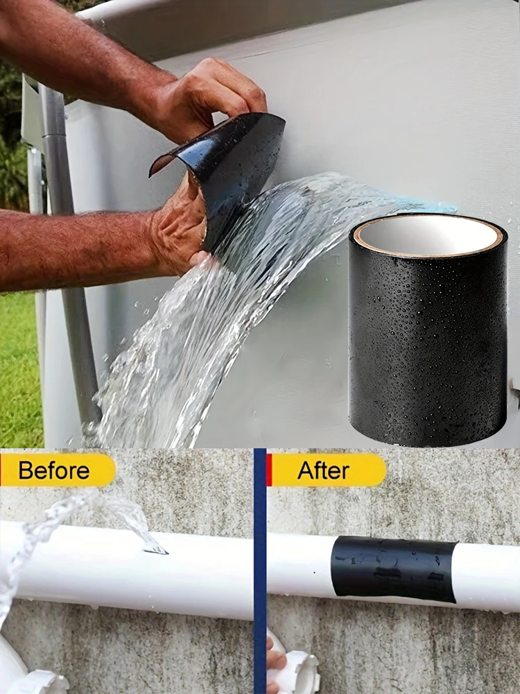 Starkes Lecksiegelband, hochfestes, robustes Schwimmringzelt, schnelle Reparatur von Wasserleitungen, selbstklebendes, wasserdichtes Klebeband