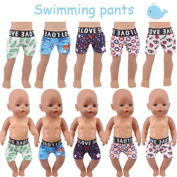 Pantalones cortos de baño ajustados para hombre, ropa interior hecha a mano para muñeca de 18 pulgadas y 43cm, accesorios para muñeca Reborn