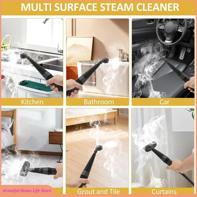 

AT59 Handheld Steam Cleaner Multipurpose Portable Pressurized Steam Cleaner For Couch Clothes Mattress Car Seats