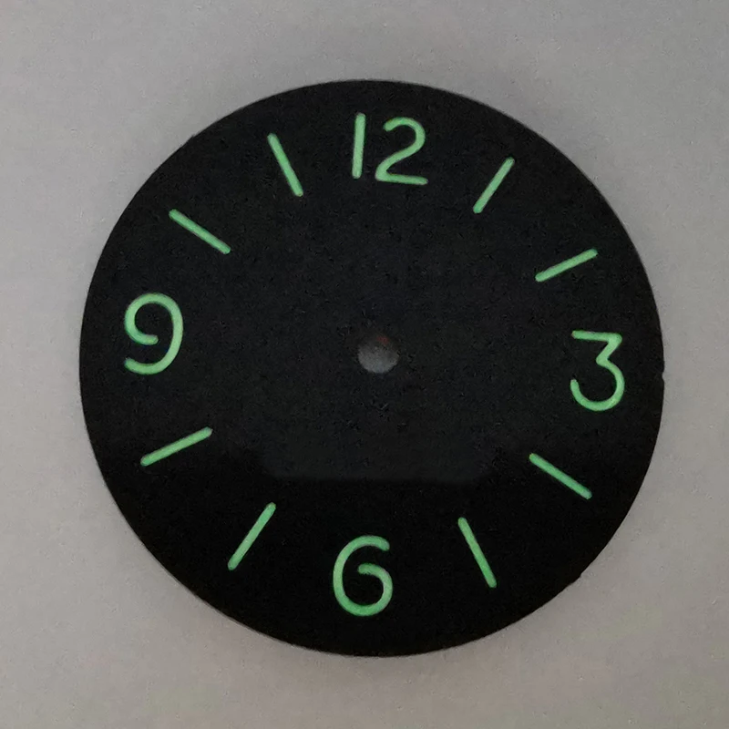 Green Luminous Watch Dial For PAN Watches Fit to Movement 6497 Seagull ST3600, Watch Parts