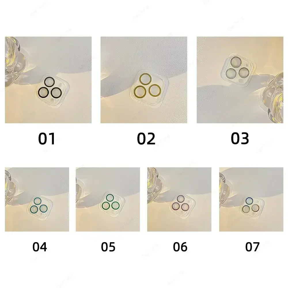 글리터 카메라 보호대, 풀 커버 다이아몬드 렌즈 필름 보호, 아이폰 15 프로 맥스 15 플러스 14 13 11 프로 맥스 14 플러스 15pro