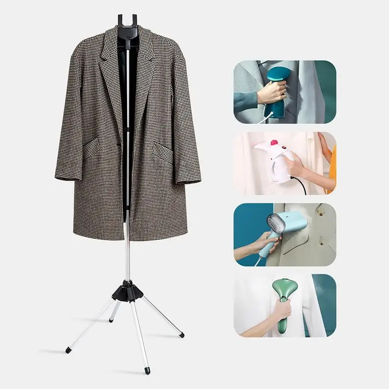 160cm Adjustable Clothes Steamer Rack Telescopic Vertical Fabric Hanging And Ironing Standing Handheld Steam Ironing Bracket