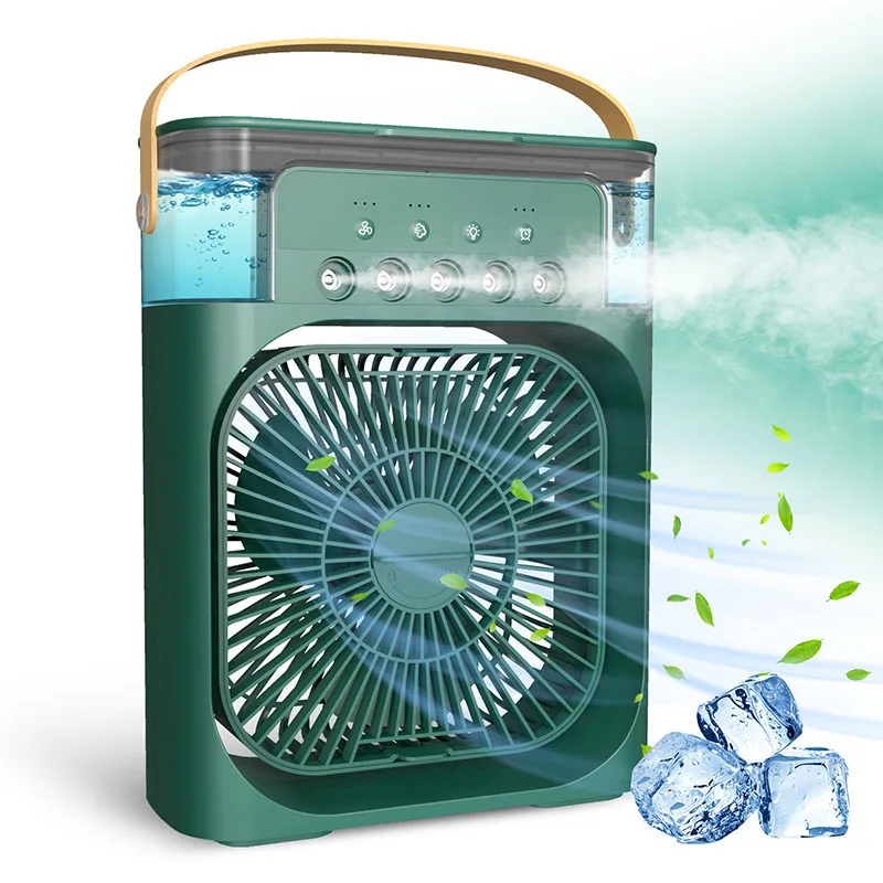 

3 Spray Modes Humidifier Misting 360°Adjustment 7 Colors Led Room Desktop Desk Portable Ice Air Fan Cold Circulator Conditioner