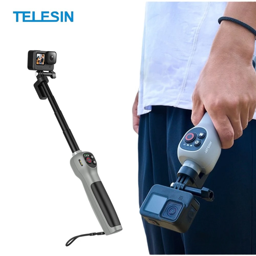 

TELESIN Underwater Remote Selfie Stick for Gopro Hero 13 12 11 10 9 8Accessories 30M Deep Waterproof Aluminum alloy Selfie Stick