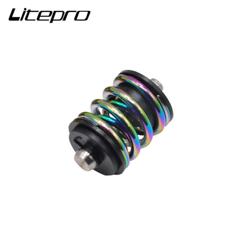 Litepro-Folding Bicycle Rear Shock Absorber, Titanium Shaft, Double Shock Absorber, BMX, Brompton