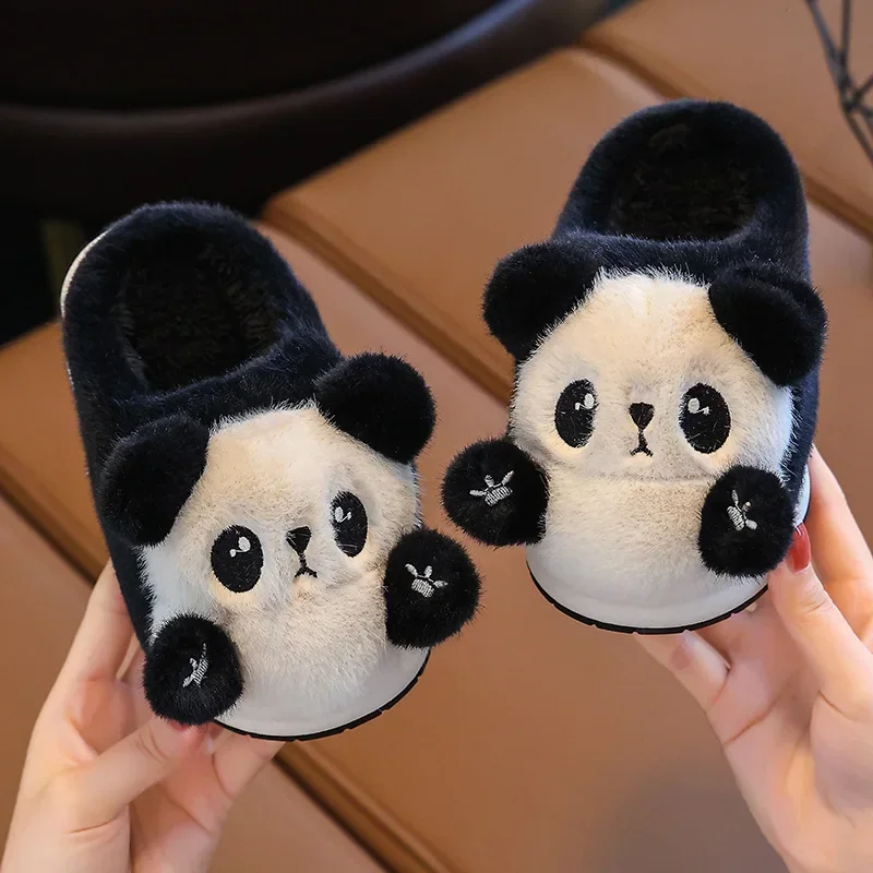 Children Cotton Slipper Winter Boy Indoor Home Cute Plush Panda Girl Cotton Shoe Kid Slipper Sandalia Infantil Menina Pantuflas