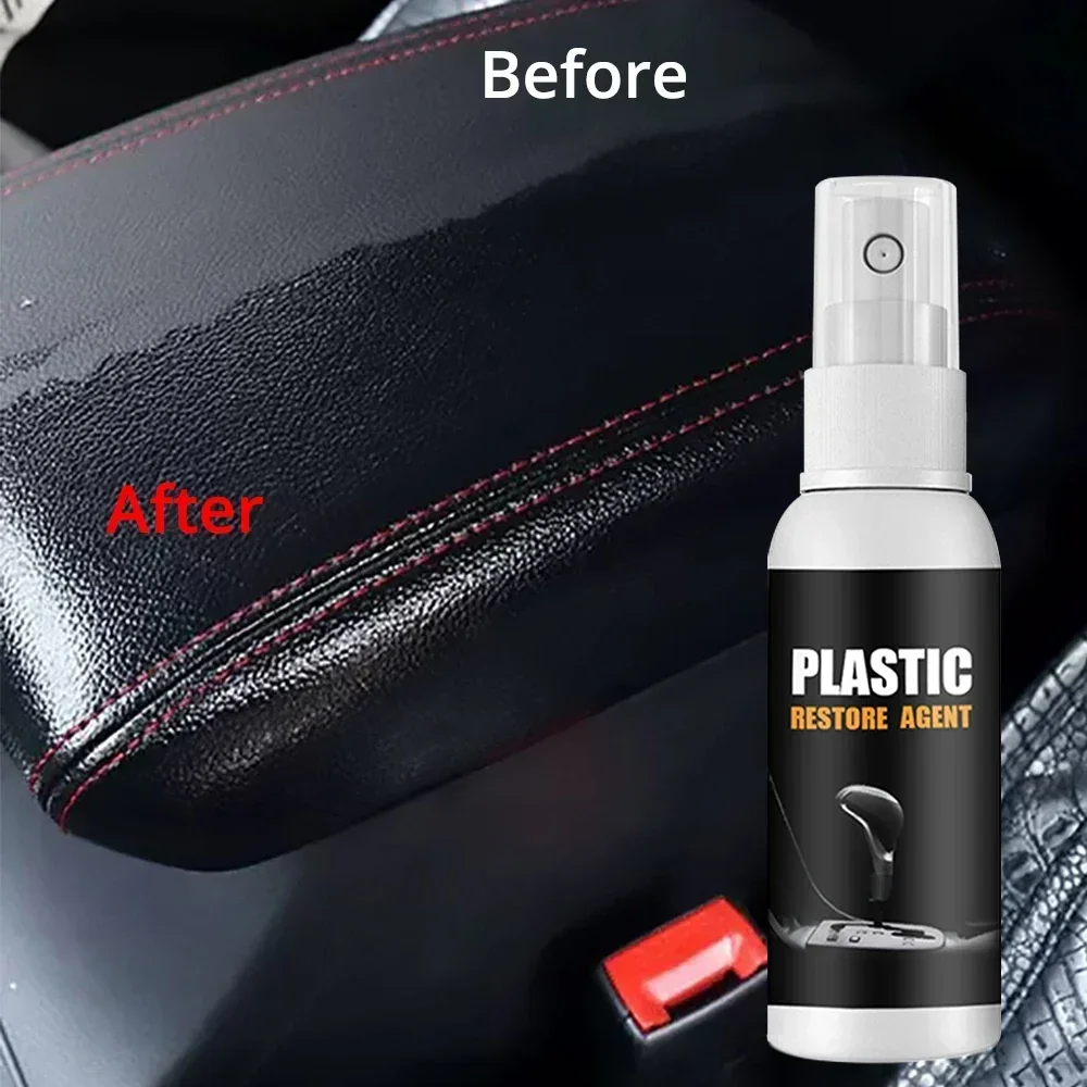 Car Plastic Restore Coating Agent Auto Plastic Rubber Exterior Repair Clean Refresh Restoration Agent Black Shine Seal Brighten