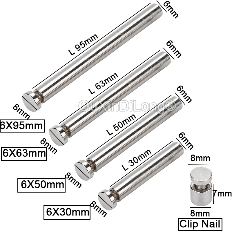 100 قطعة لافتات سطح المكتب المواجهة شبكي دعم الأظافر إطار صور أكريليك مسامير المواجهة الإعلان بين قوسين FG1150 #5