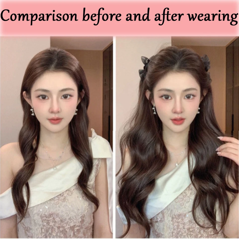 Synthetic Elf Ear Wig with Mesh Headband - close-up view