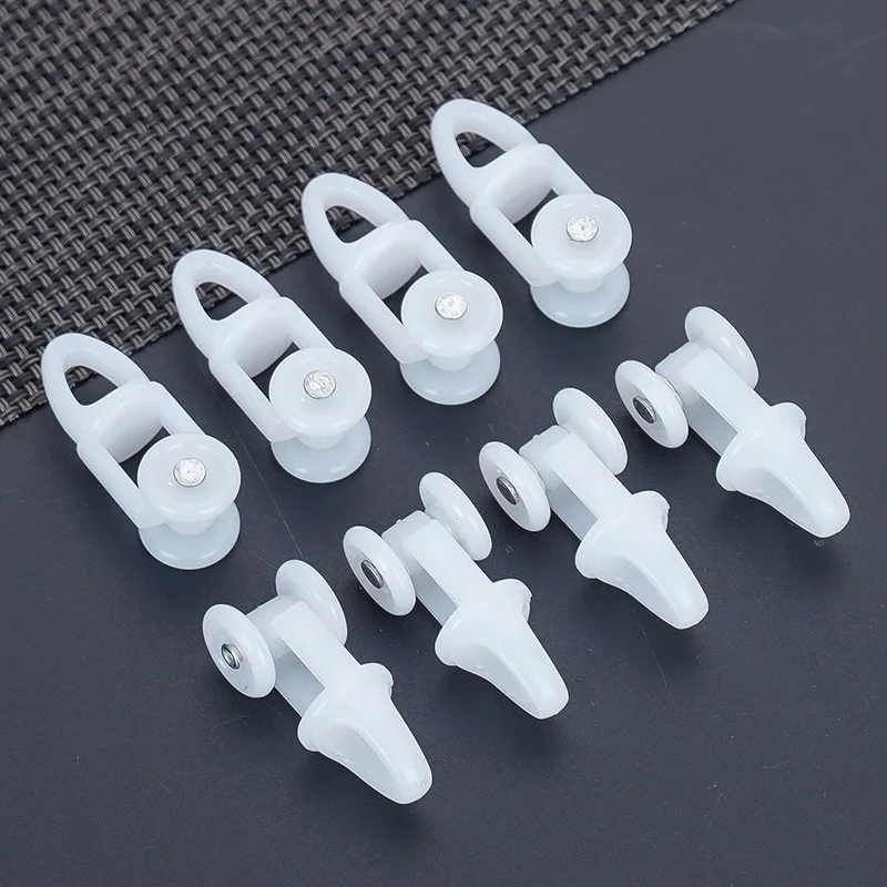 

100 шт., пластиковый шкив для штор, старомодный роликовый крючок для штор, колесо, украшение для окна, аксессуары для фурнитуры