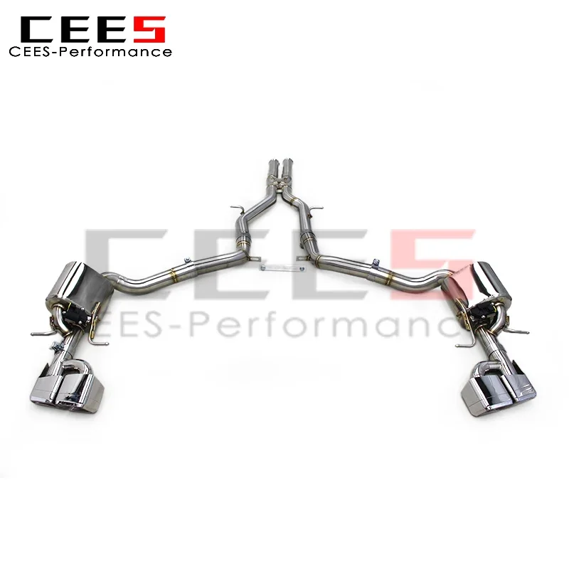 CEES  Car Accessories Valvetronic Exhaust Pipes for Mercedes-Benz CLS63 AMG 5.5T SS304 Exhaust Exhauster Dedicated Square Tip