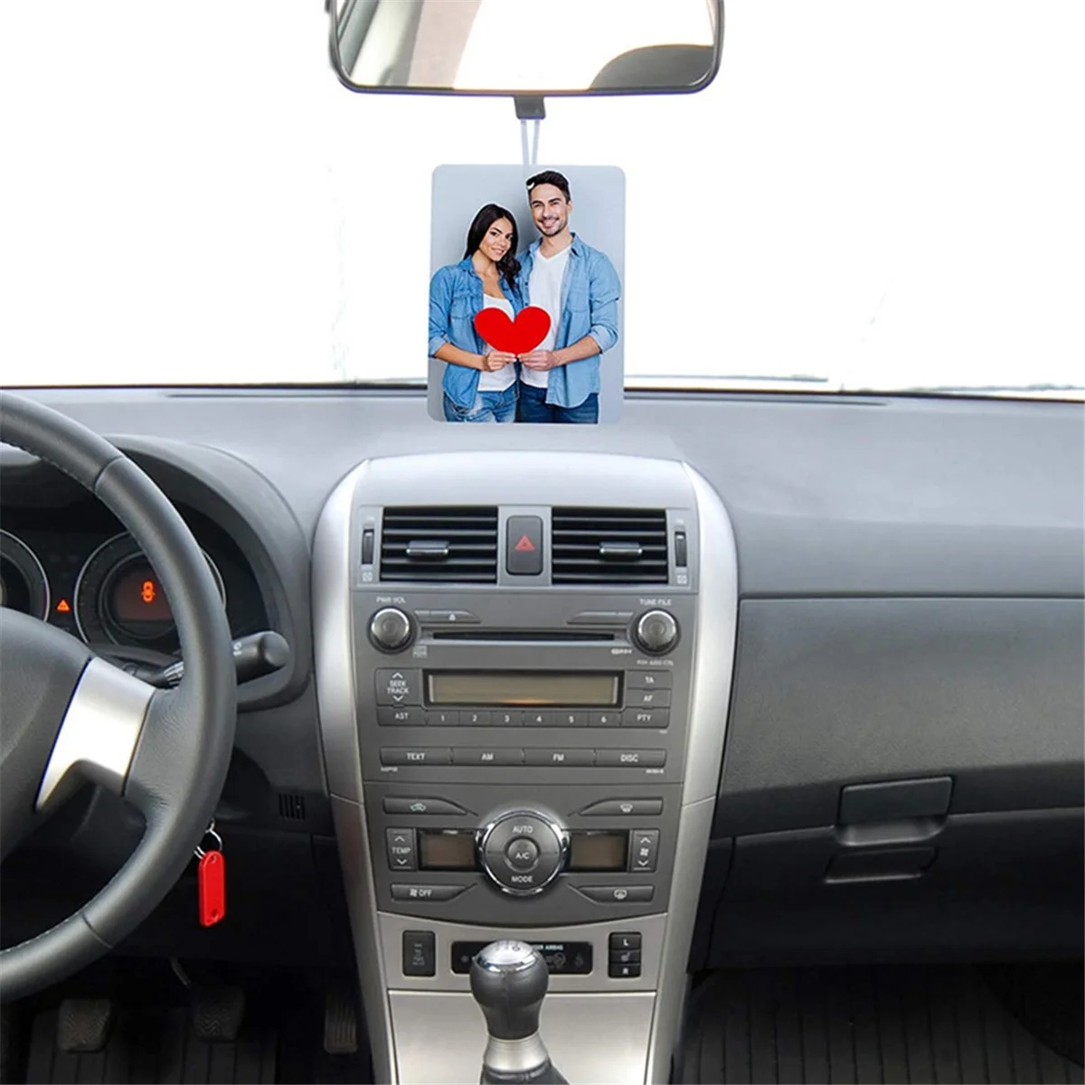 200PCS Sublimation Air Freshener Sheets Felt Air Freshener Rectangle Fragrant Sheets with Rope for Car Decoration