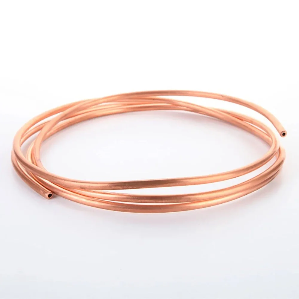 1-3M Soft Copper Tube Coil OD 1.6/1.8/2/2.5/3/4/5/6/6.35/7/8-12mm 99.9%Pure Coppers Wire Pipe Air Conditioner Cooling DIY Crafts