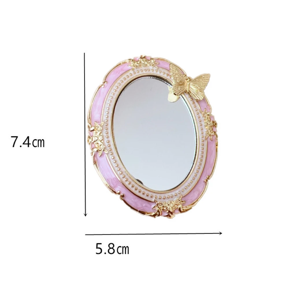 Exquisite Butterfly Makeup Mirrors Retro European-style Relief Hand Mirror Portable Makeup Mirror Home Room Decoration Gift