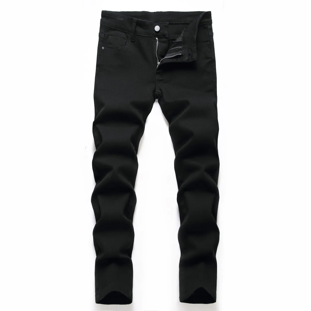 

Jeans Boy Children Straight Pants Washed Distressed Mid Waist Pockets Denims Ankle Length Trousers Big Kids Streetwear 2025