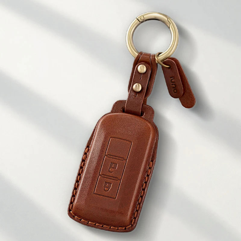 Genuine Leather Protector For Mitsubishi Xpander Outlander ASX Pajero Eclipse Cross Montero Key Case Cover Fob